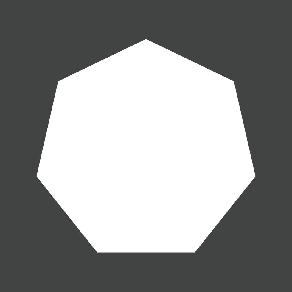 achthoek glyph omgekeerd icoon vector