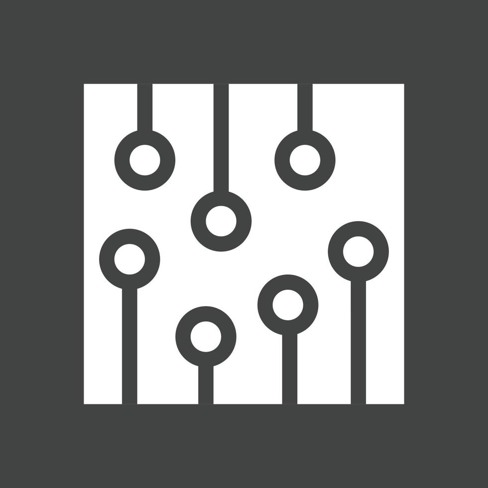 circuit glyph omgekeerd pictogram vector