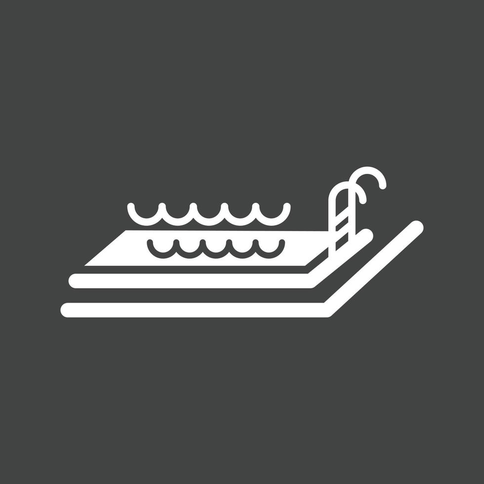 zwembad glyph omgekeerd pictogram vector