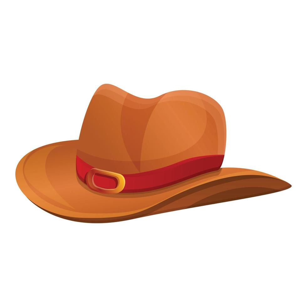 cowboy hoed icoon, tekenfilm stijl vector