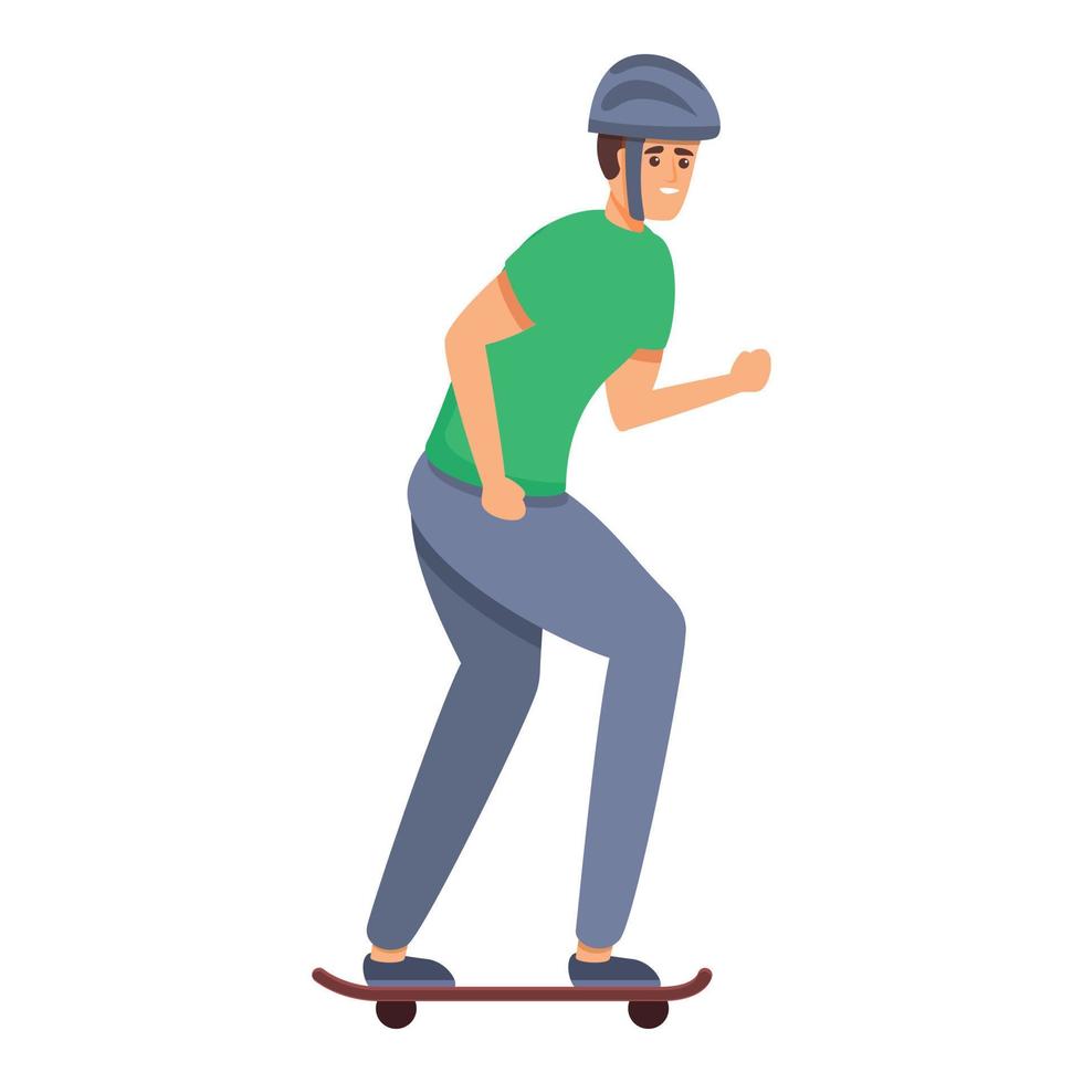 skateboarden extreem bescherming icoon, tekenfilm stijl vector