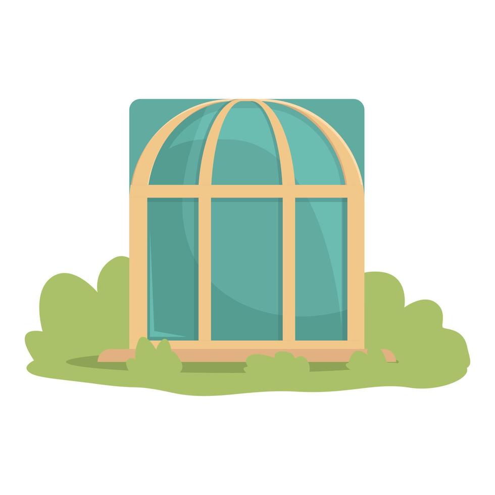 glas mini huis icoon tekenfilm vector. tent camping vector