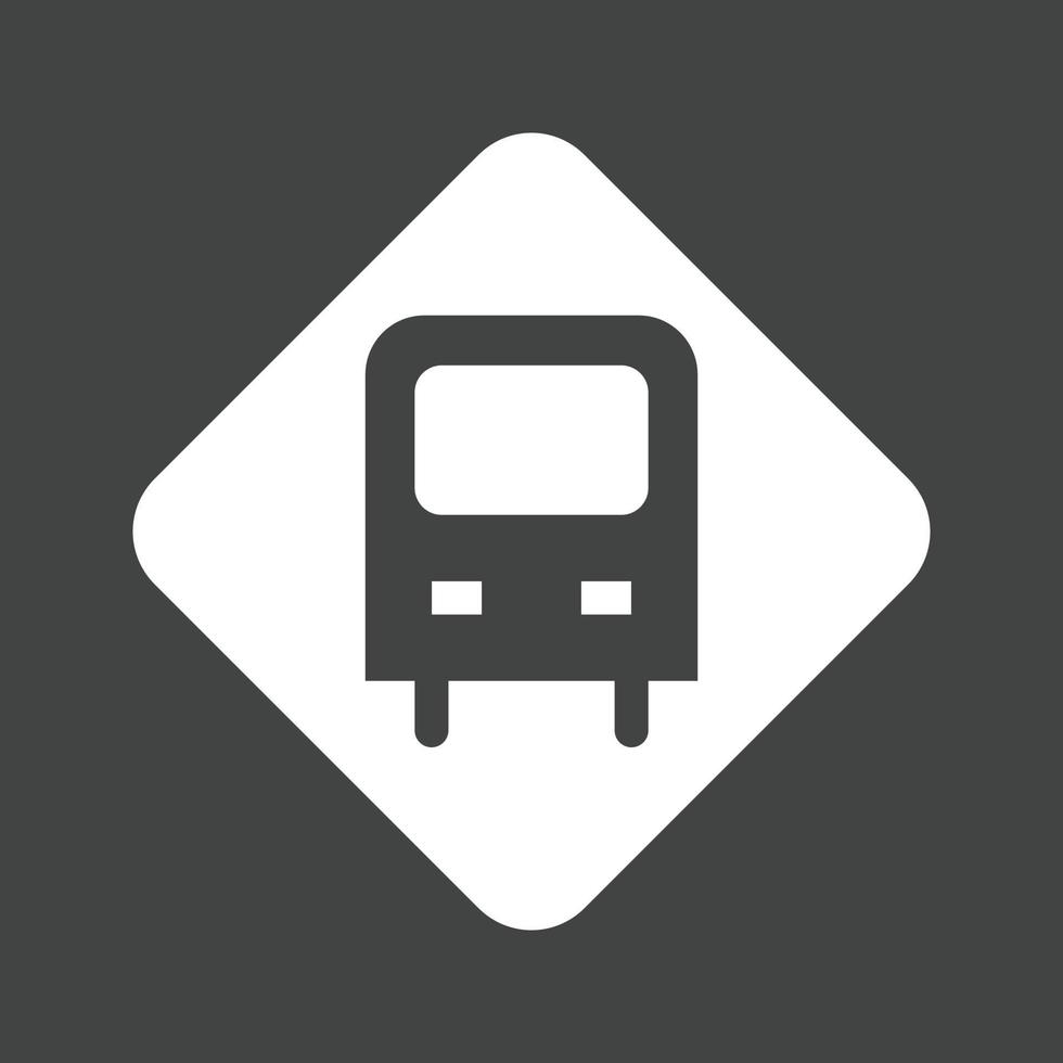 bus hou op teken glyph omgekeerd icoon vector