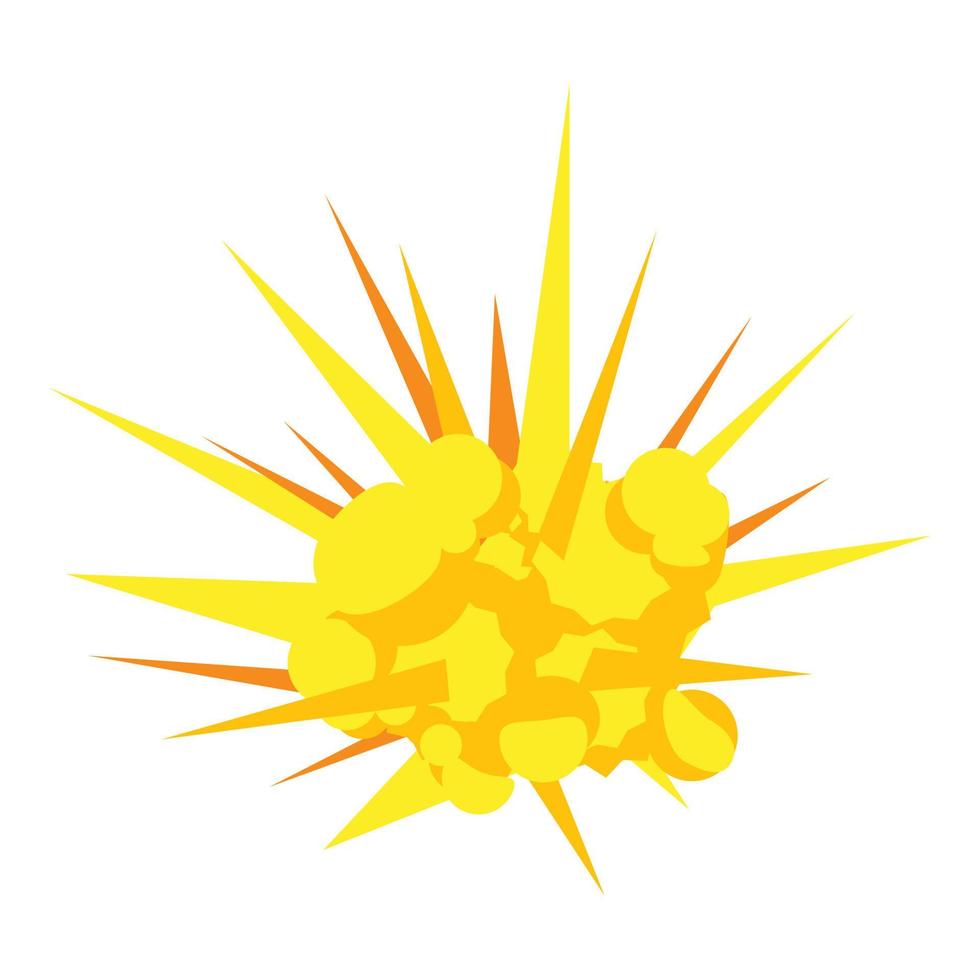 explosie icoon, vlak stijl vector