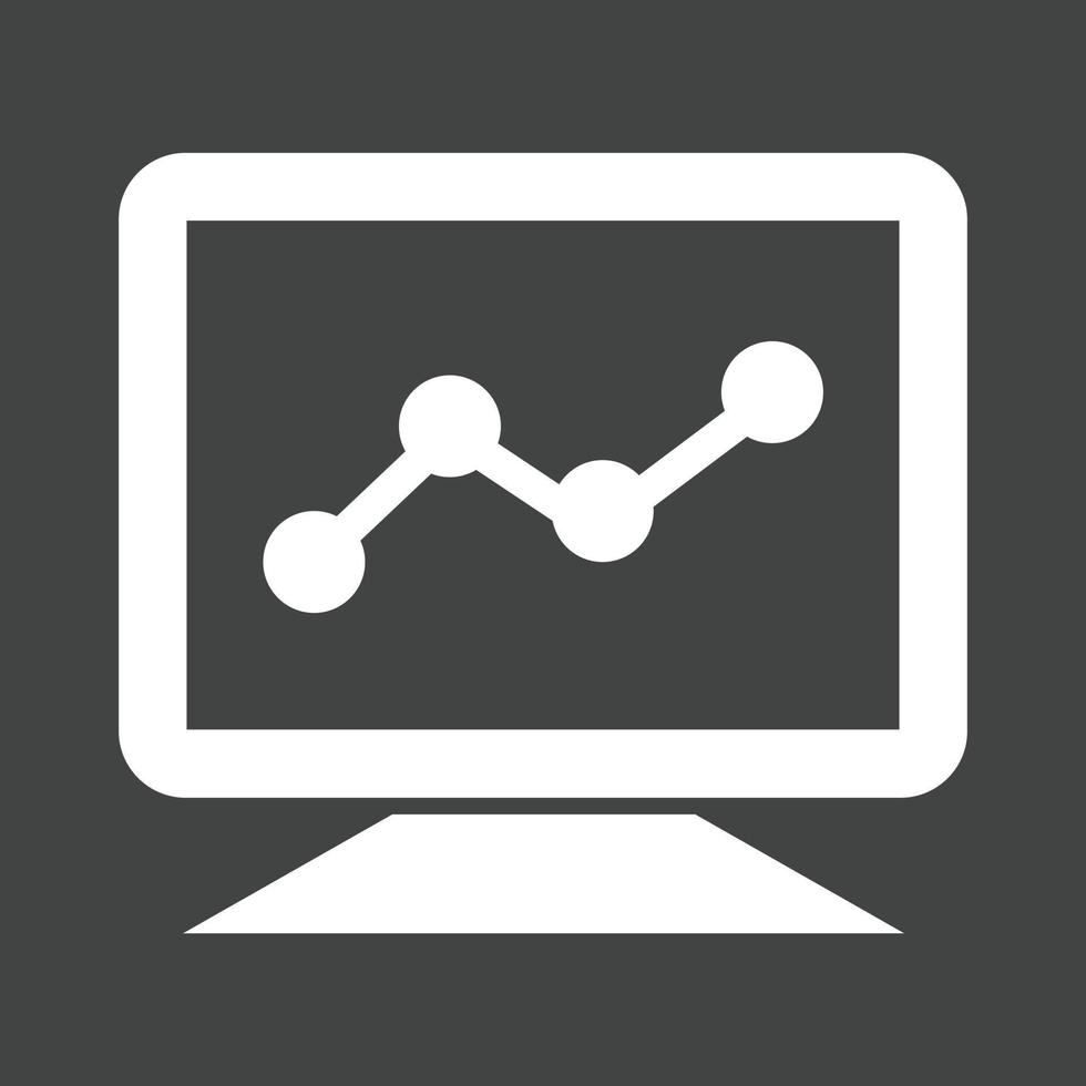 statistieken glyph omgekeerd pictogram vector