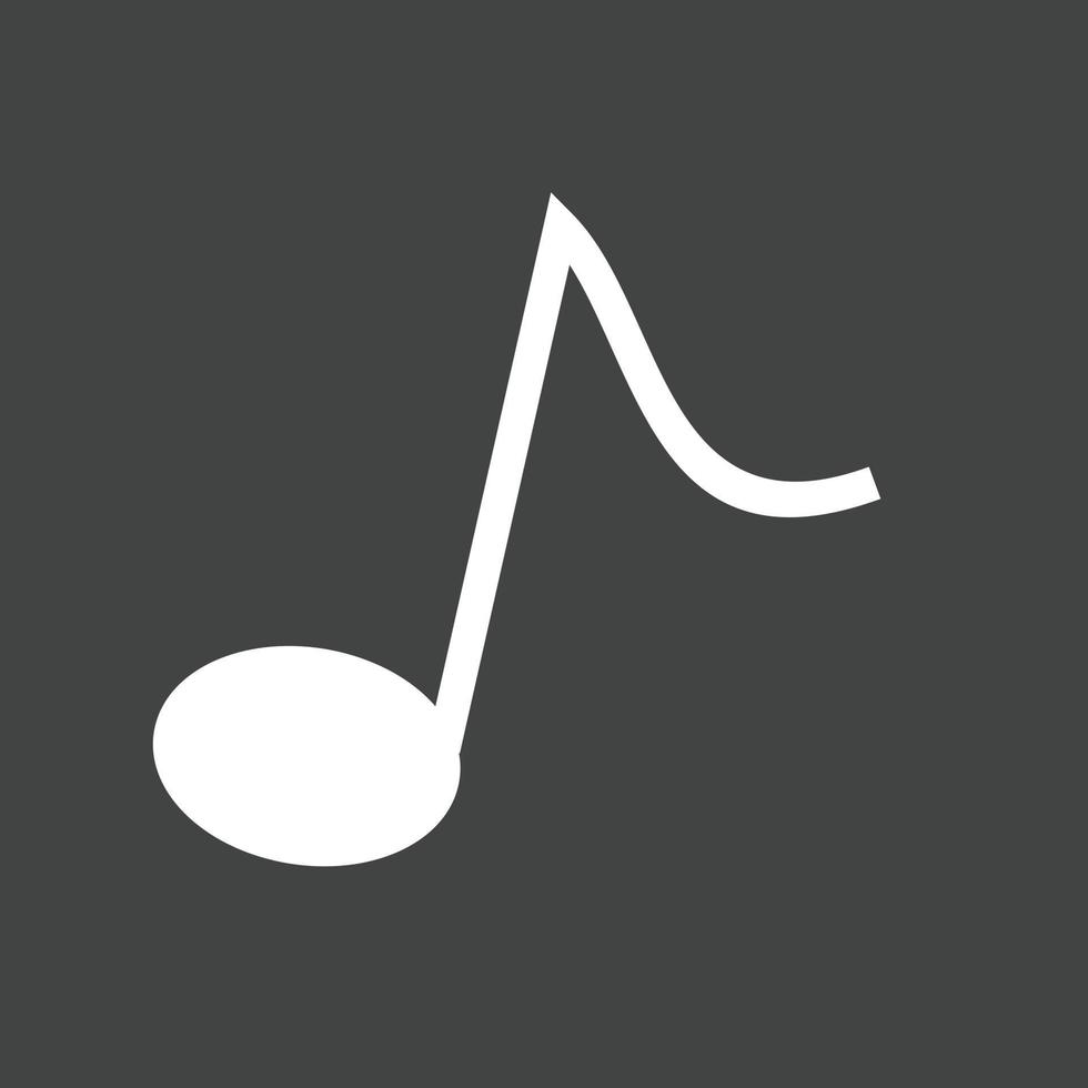 muziek- Notitie ii glyph omgekeerd icoon vector