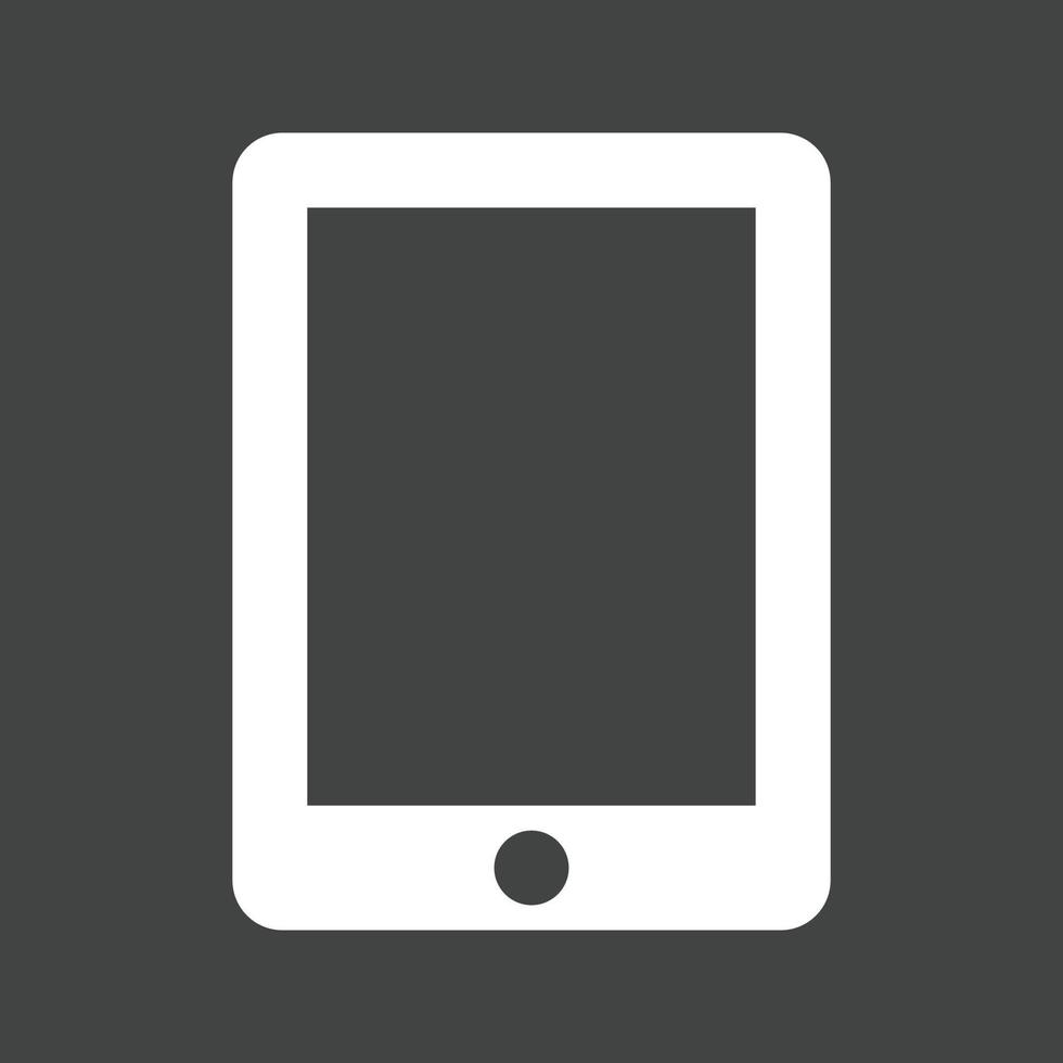 tablets glyph omgekeerd icoon vector