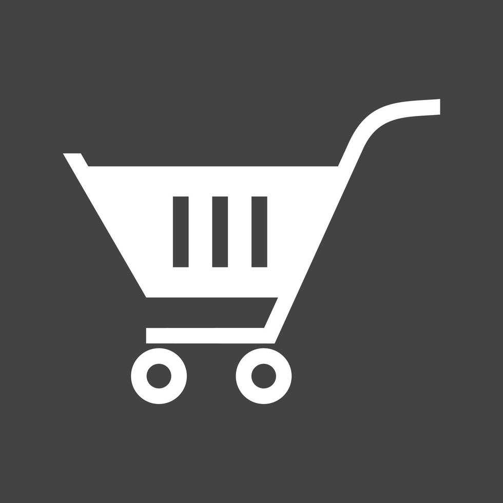 boodschappen doen kar ii glyph omgekeerd icoon vector