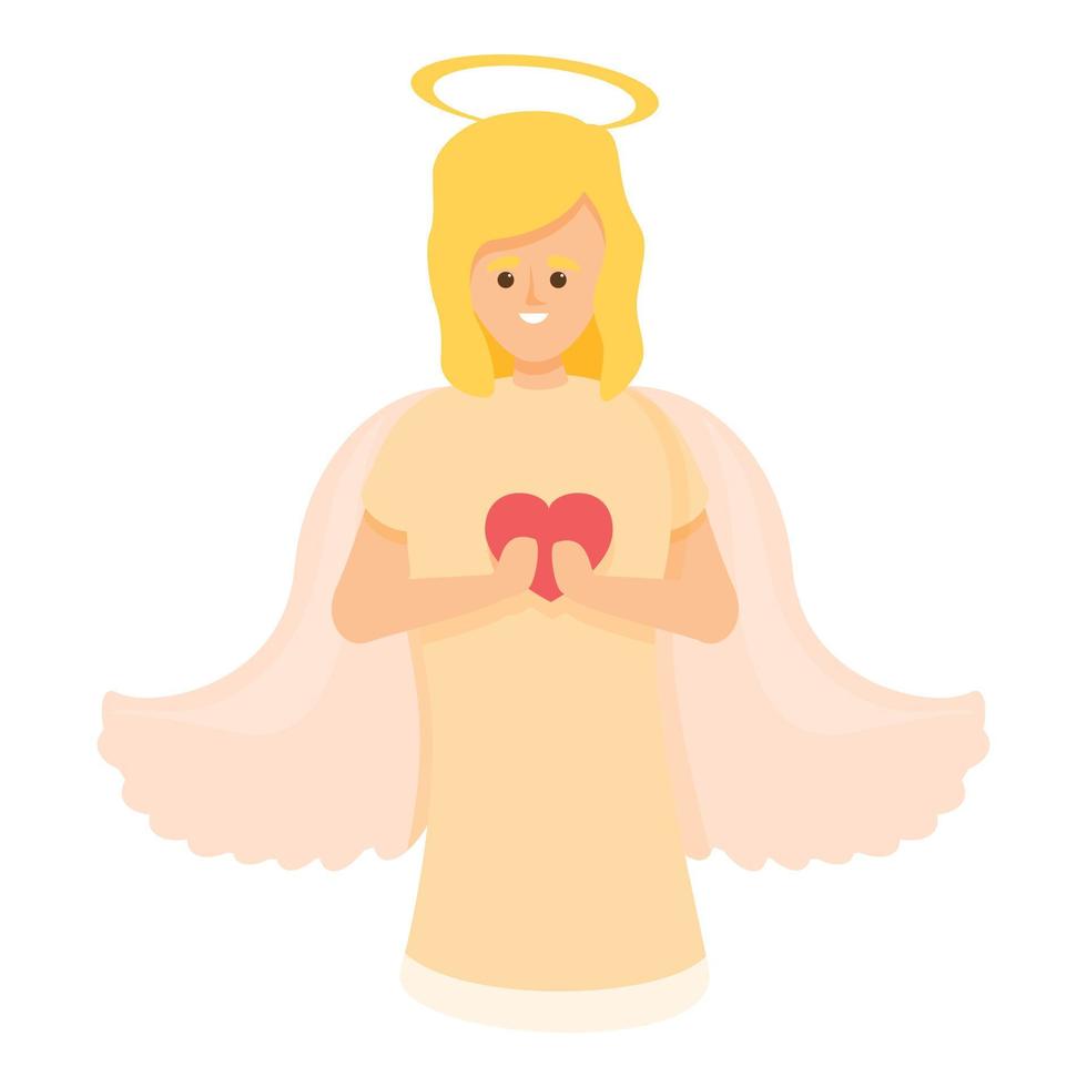 liefde engel icoon, tekenfilm stijl vector