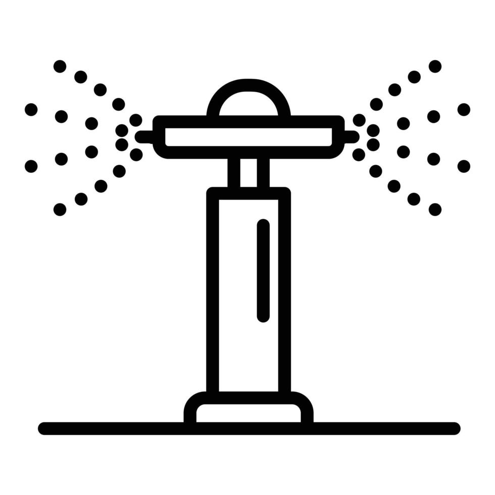 circulaire sproeier irrigatie icoon, schets stijl vector