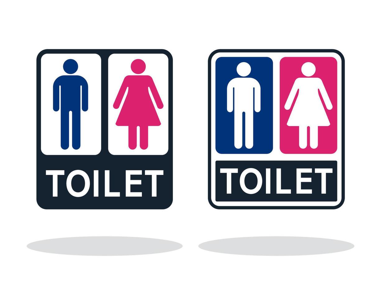 toilet teken vector reeks van toilet tekens