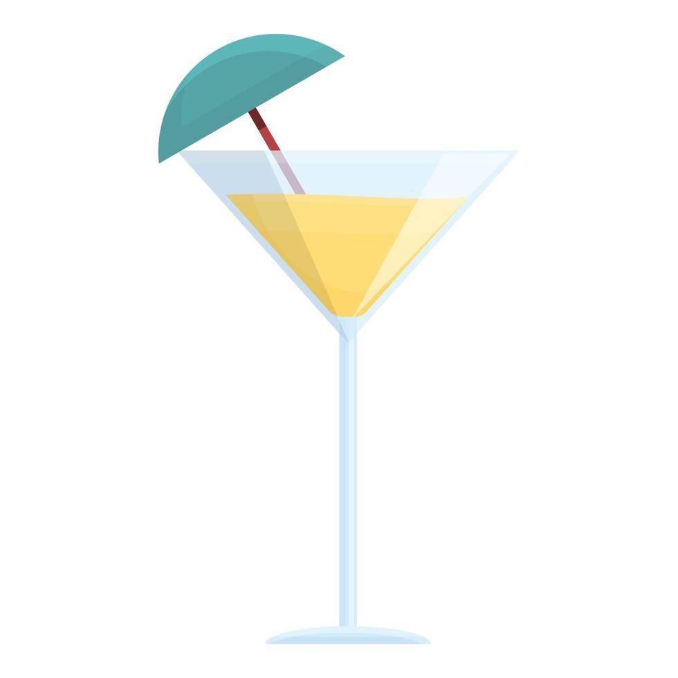 tropisch fruit cocktail icoon, tekenfilm stijl vector