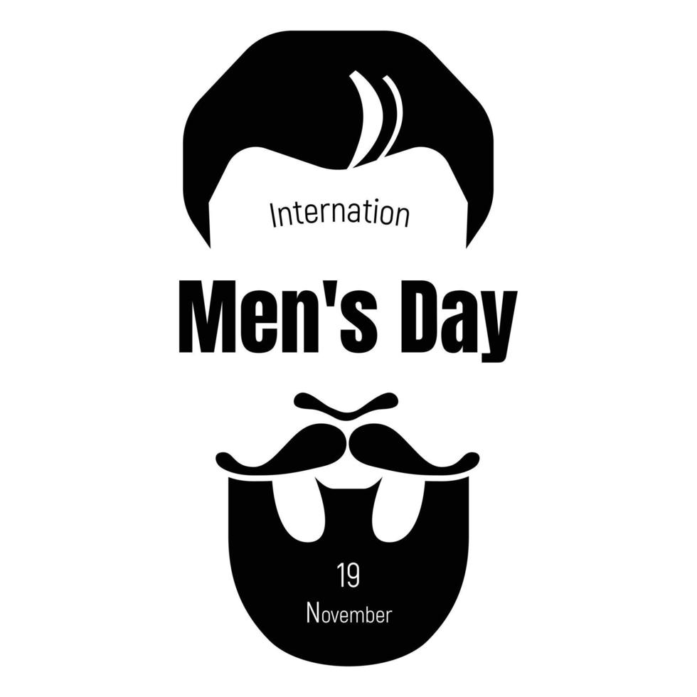 Internationale Mannen dag icoon, gemakkelijk stijl vector