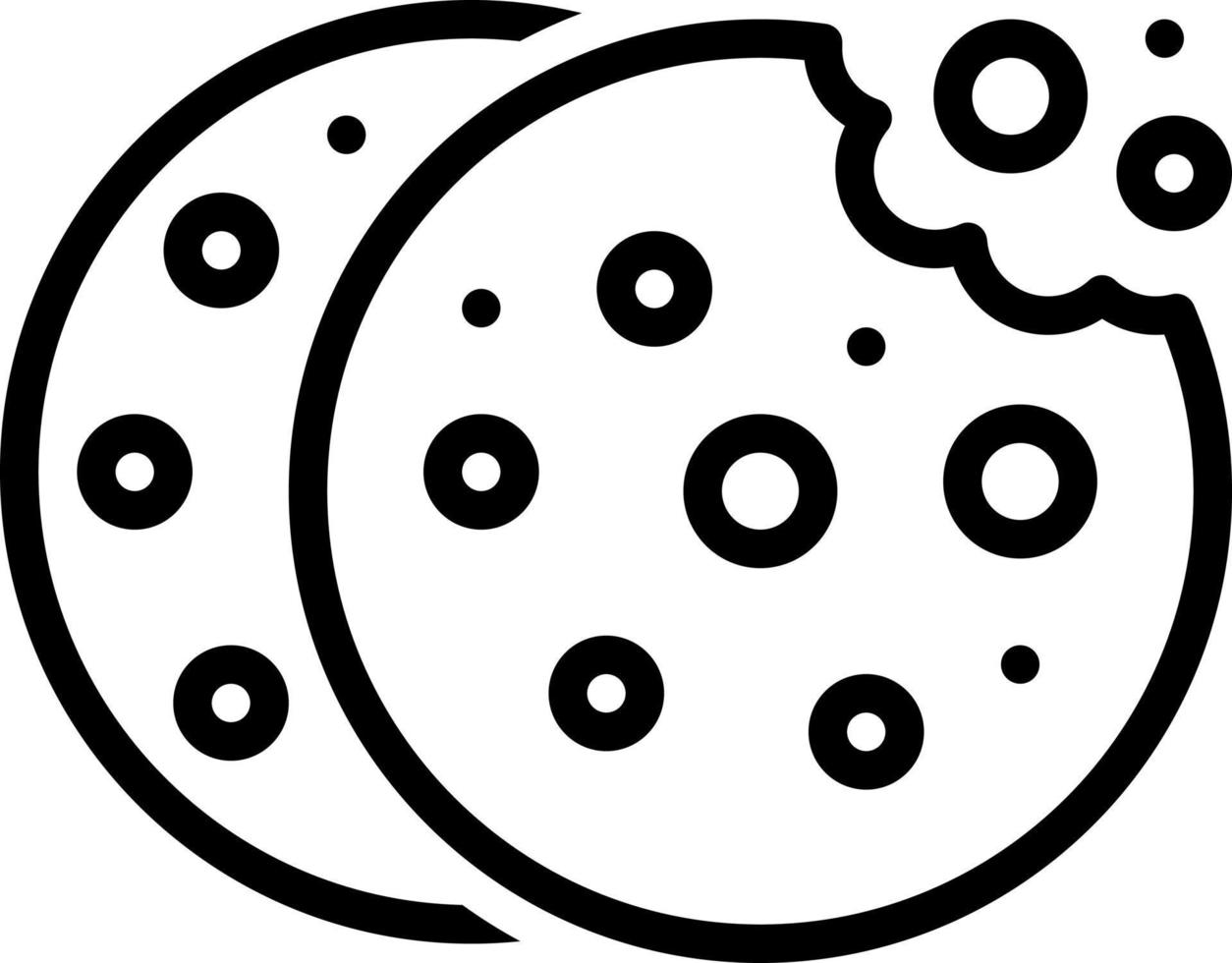 lijn icoon voor koekje vector