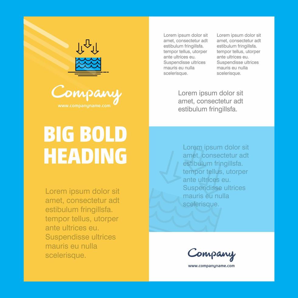 water verdamping bedrijf bedrijf poster sjabloon met plaats voor tekst en afbeeldingen vector achtergrond