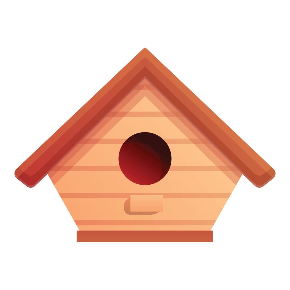 vogel huis doos icoon, tekenfilm stijl vector