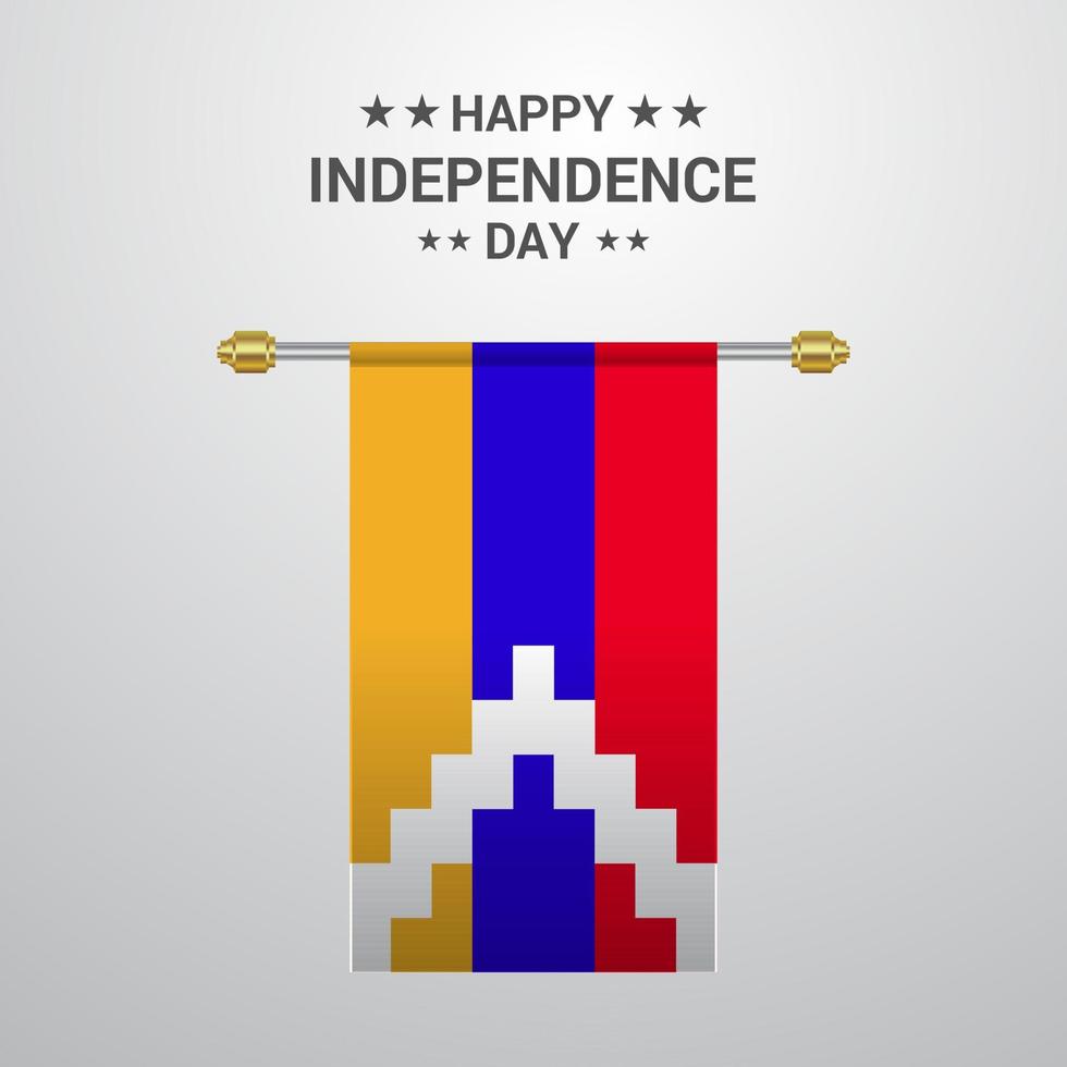 Nagorno karabach republiek onafhankelijkheid dag hangende vlag achtergrond vector