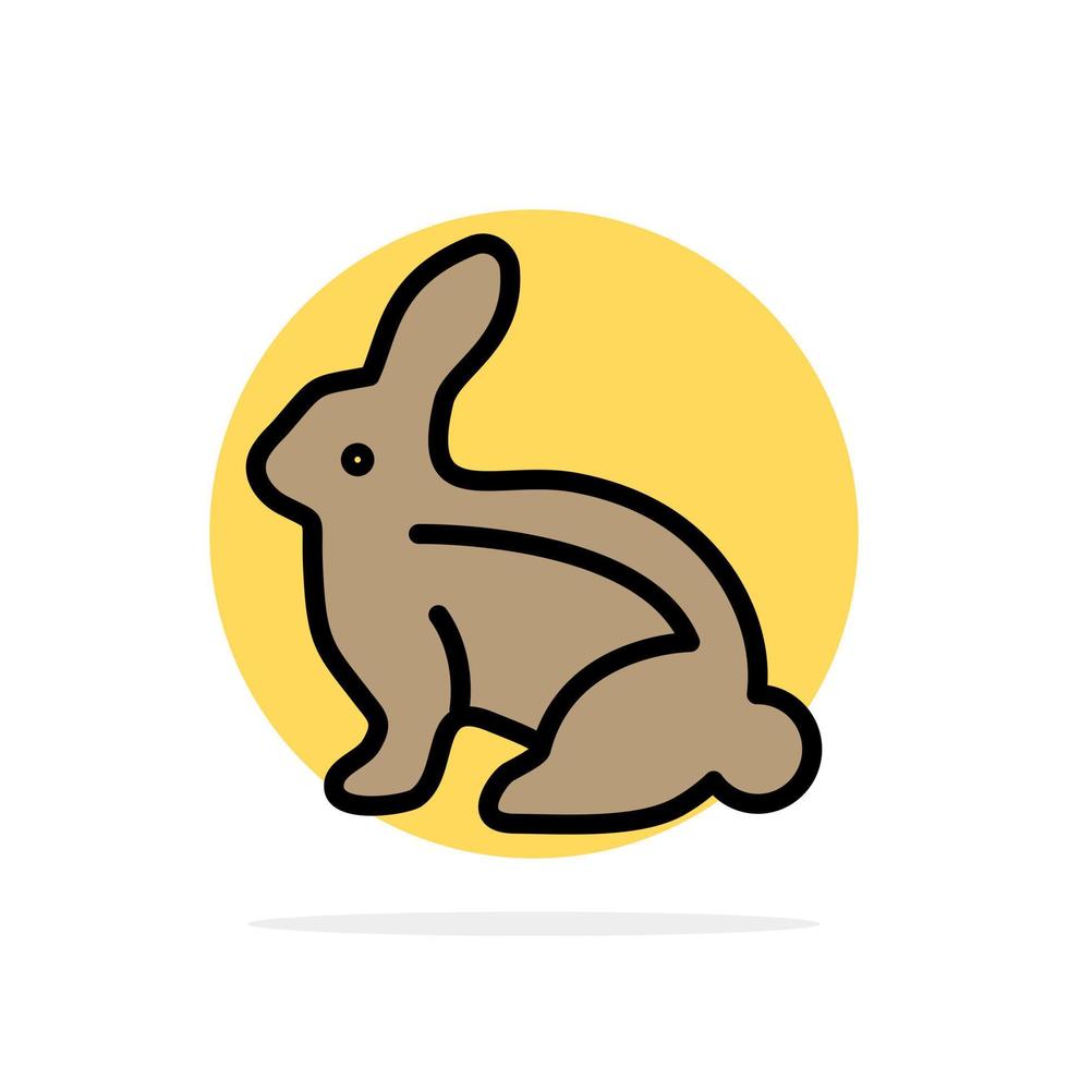 konijn Pasen Pasen konijn konijn abstract cirkel achtergrond vlak kleur icoon vector