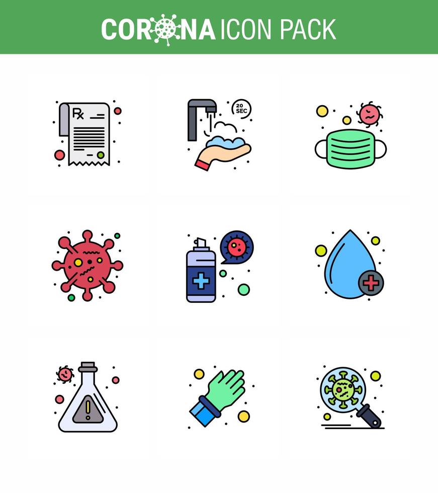 coronavirus het voorkomen 25 icoon reeks blauw virus schoonmaak masker corona virus kever virale coronavirus 2019november ziekte vector ontwerp elementen