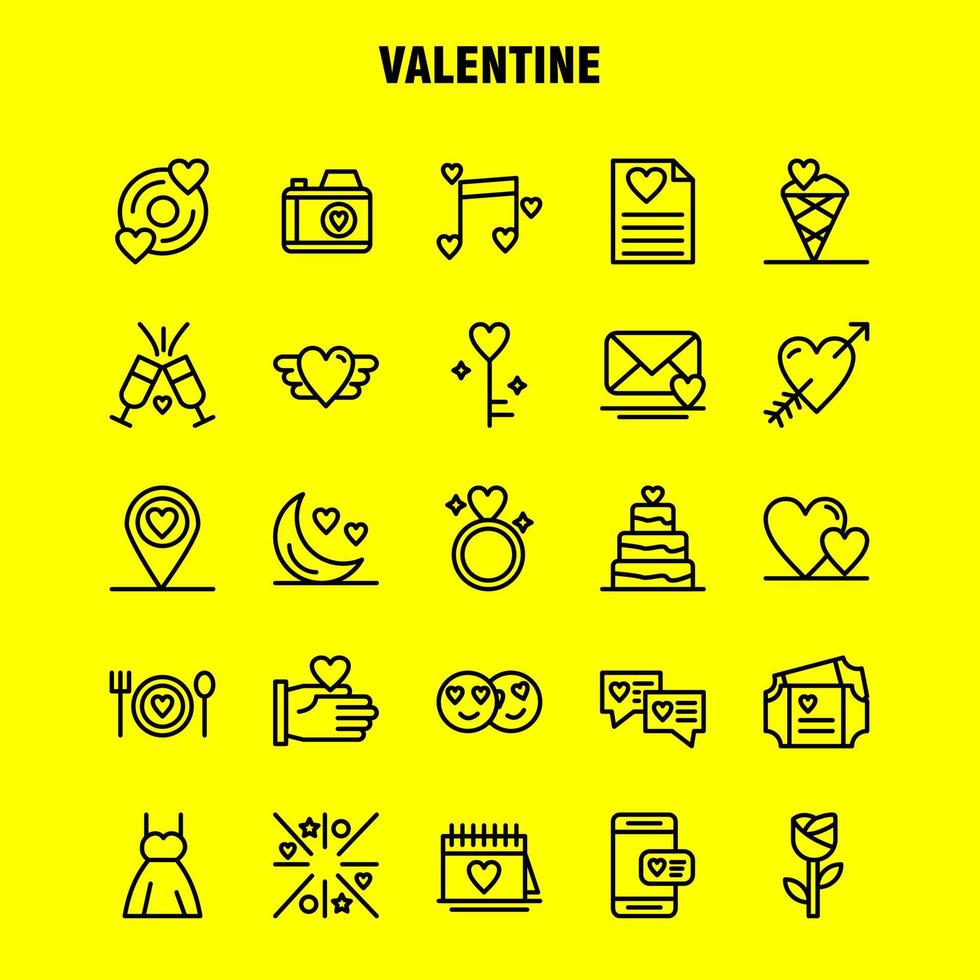 Valentijn lijn pictogrammen reeks voor infographics mobiel uxui uitrusting en afdrukken ontwerp omvatten CD schijf liefde Valentijn romantisch hand- liefde Valentijn icoon reeks vector