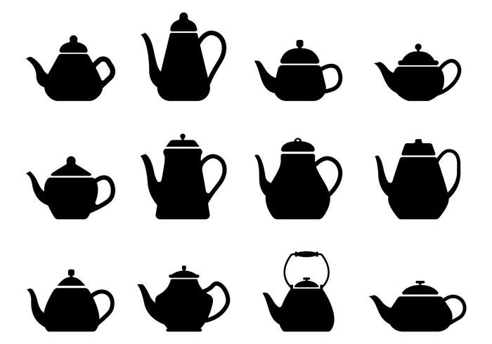 Gratis Theepot Silhouette vector