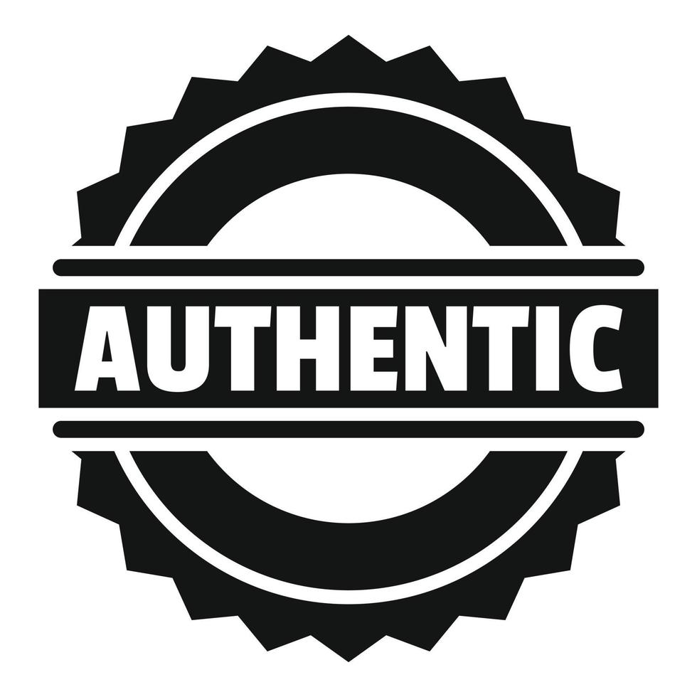 authentiek logo, gemakkelijk stijl. vector