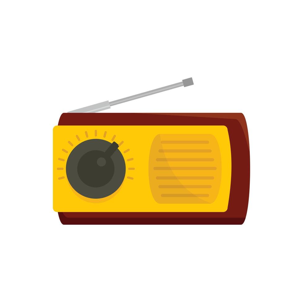 handleiding radio ontvanger icoon, vlak stijl vector