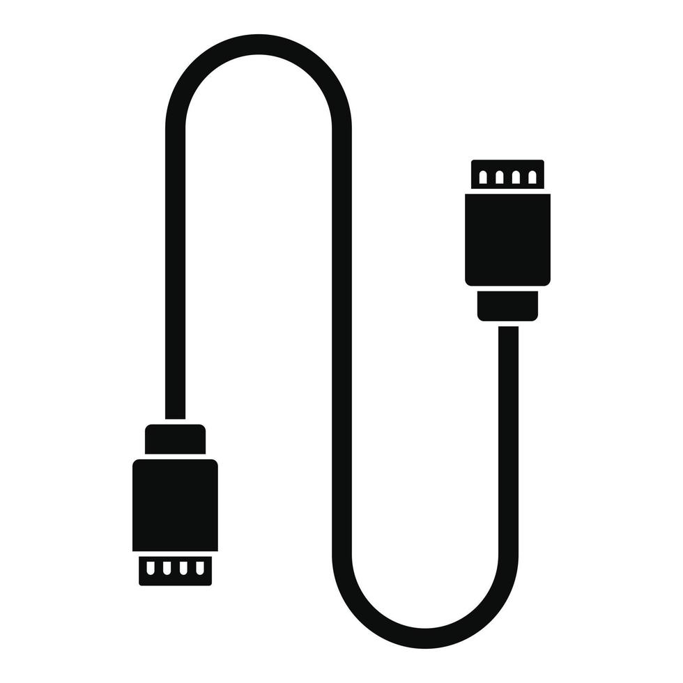 opladen vapen kabel icoon, gemakkelijk stijl vector