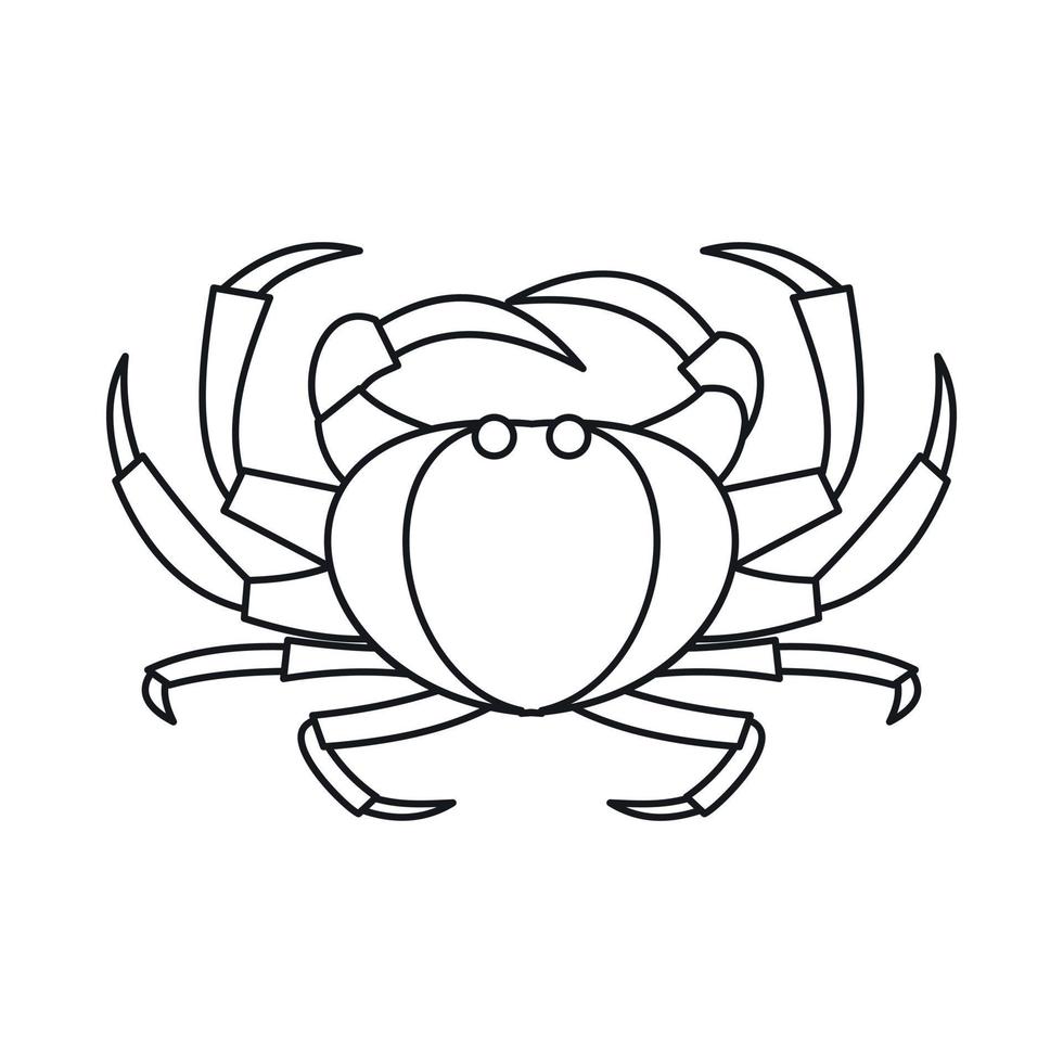 krab icoon, schets stijl vector