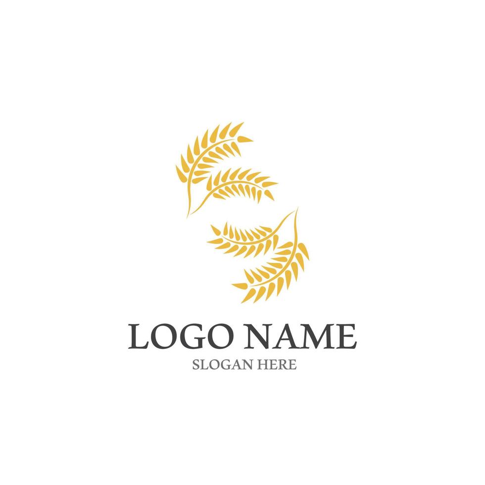 tarwe logo vector pictogram illustratie
