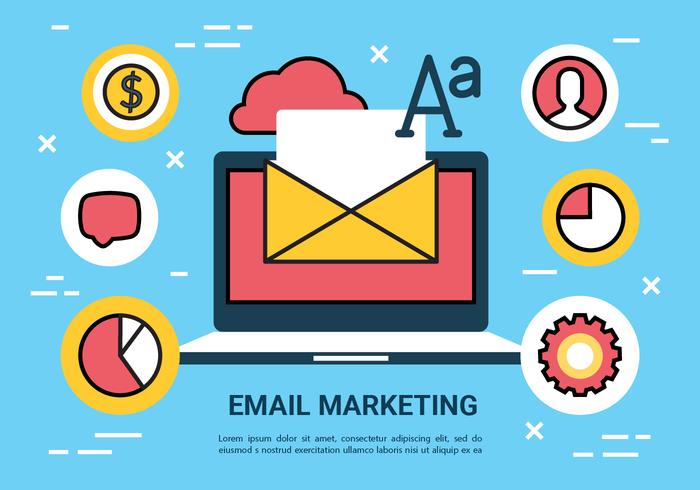 Gratis e-mailmarketing Vector Elements