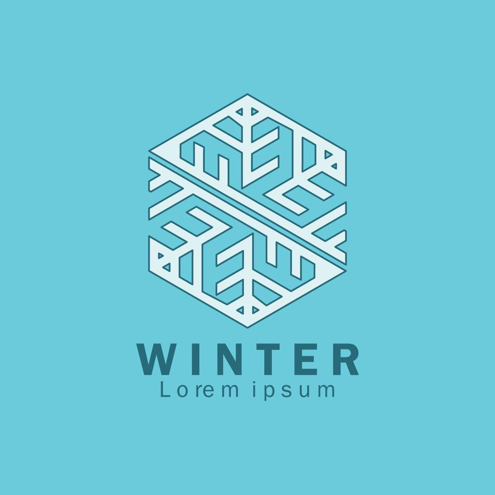 winter logo ontwerp beeld illustratie icoon vector