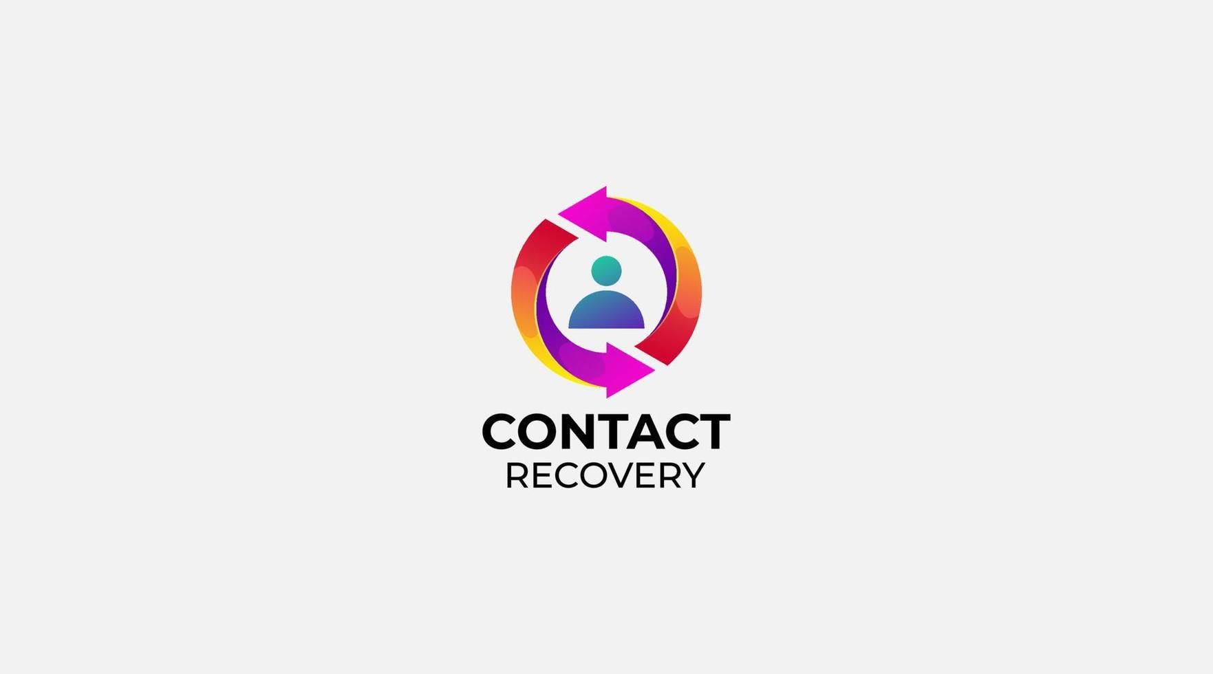 illustratie herstel icoon met de concept van contact herstel werkwijze vector