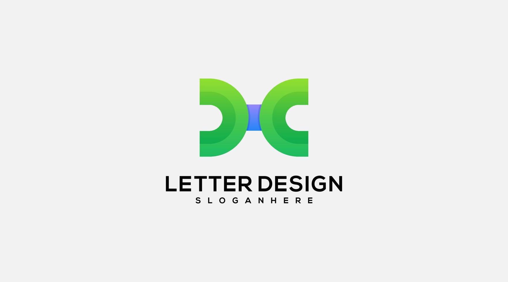 brief cc vector logo ontwerp sjabloon illustratie