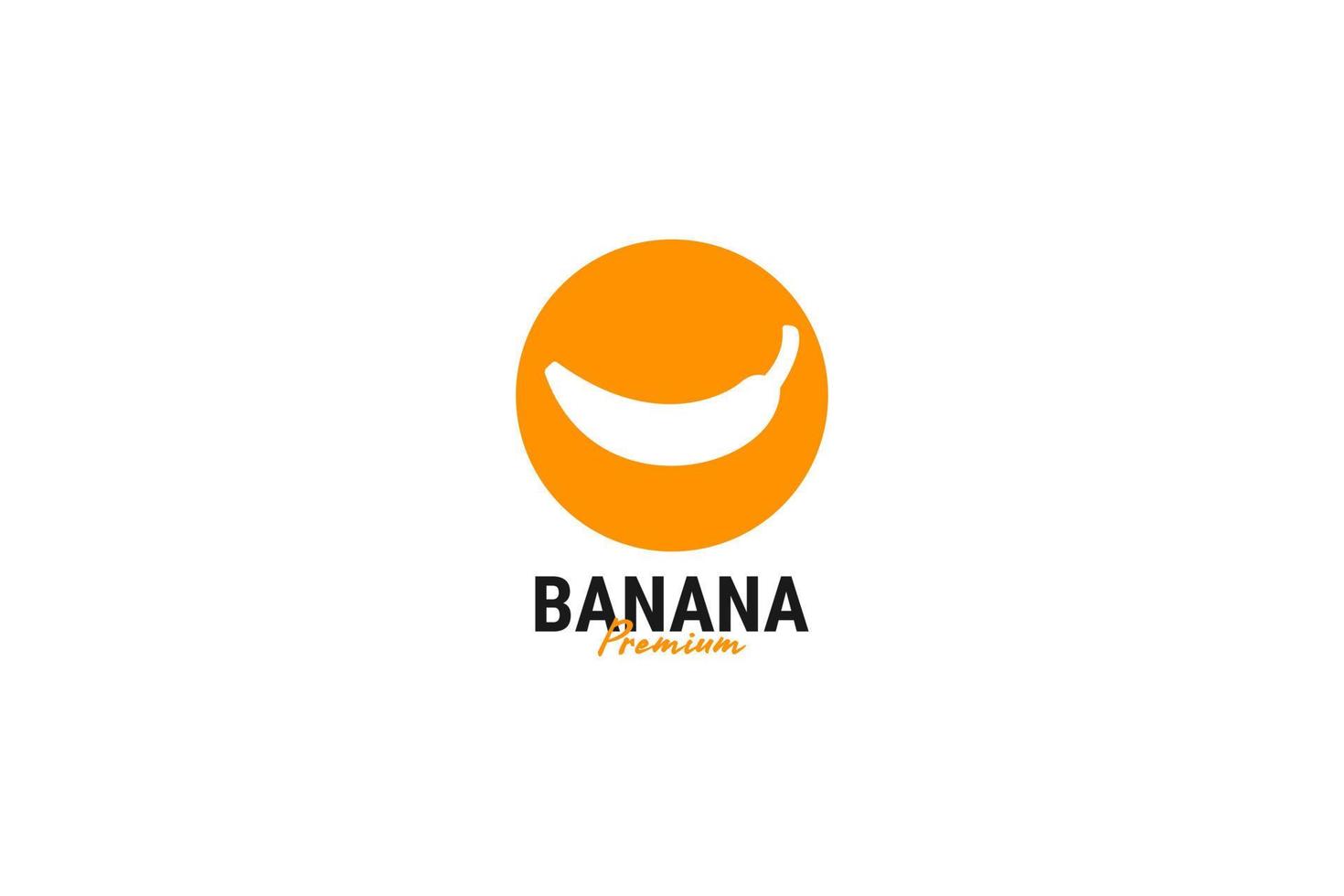 vlak banaan logo vector ontwerp sjabloon illustratie
