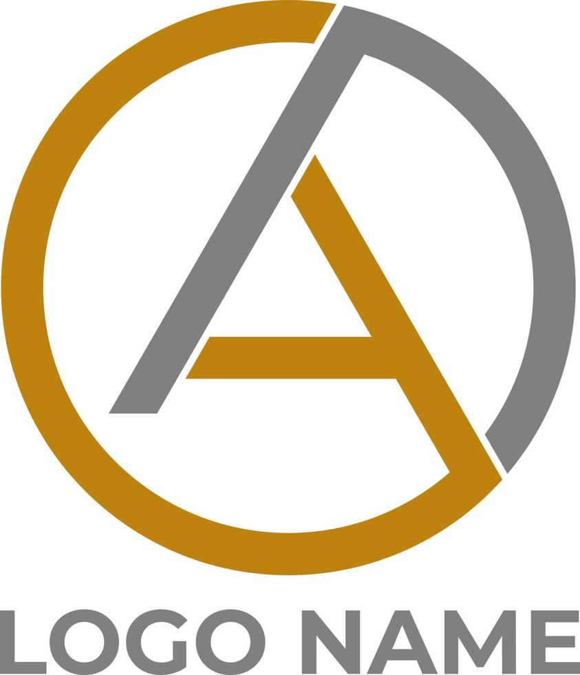 een brief eerste logo ontwerp vector en cirkel