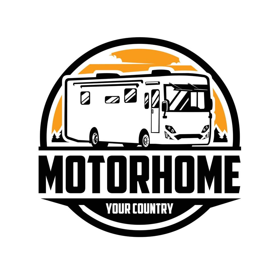 rv motor huis camper bus logo vector geïsoleerd