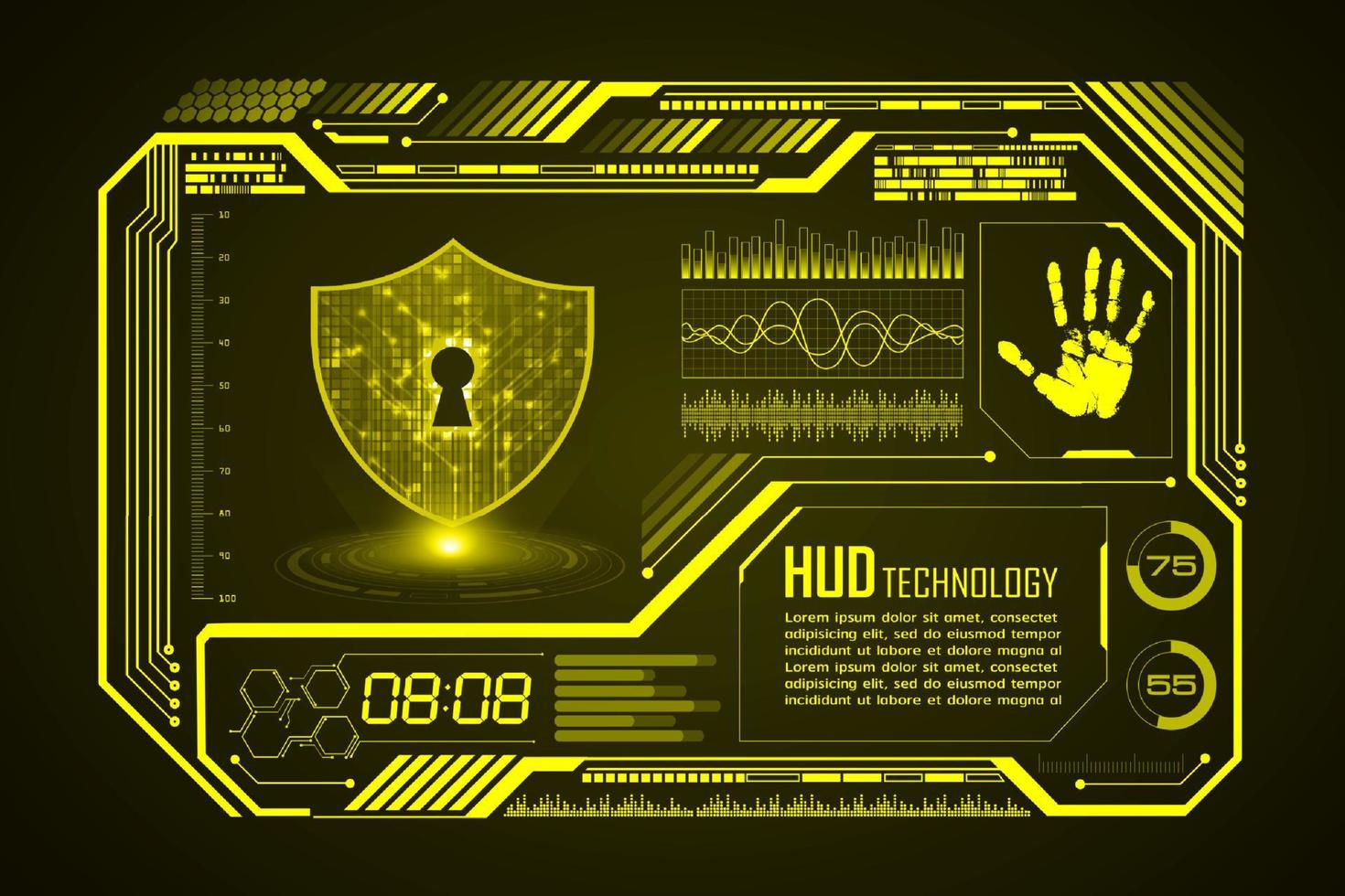 modern hud technologie scherm achtergrond vector