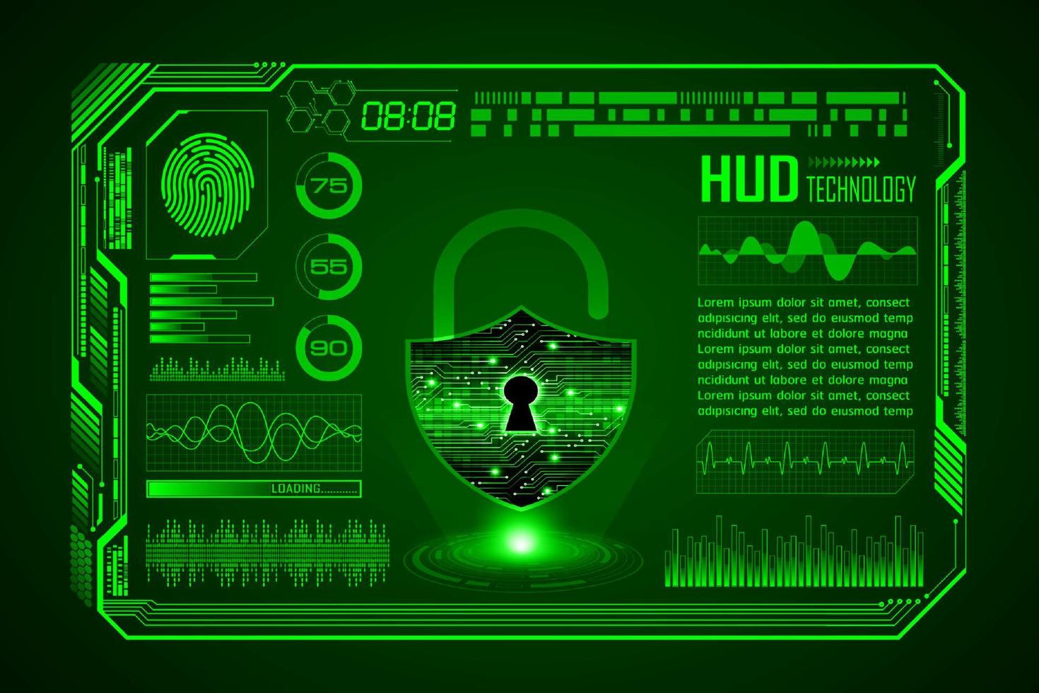 modern hud technologie scherm achtergrond vector