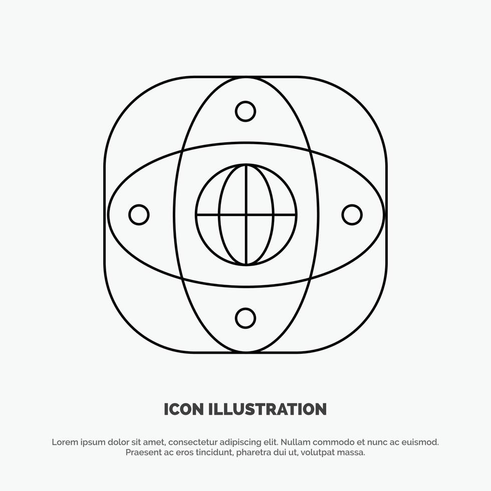 kunstmatig verbinding aarde globaal wereldbol lijn icoon vector