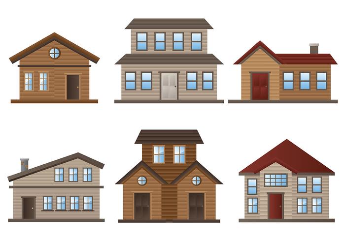 Gratis Chalet Icons Vector