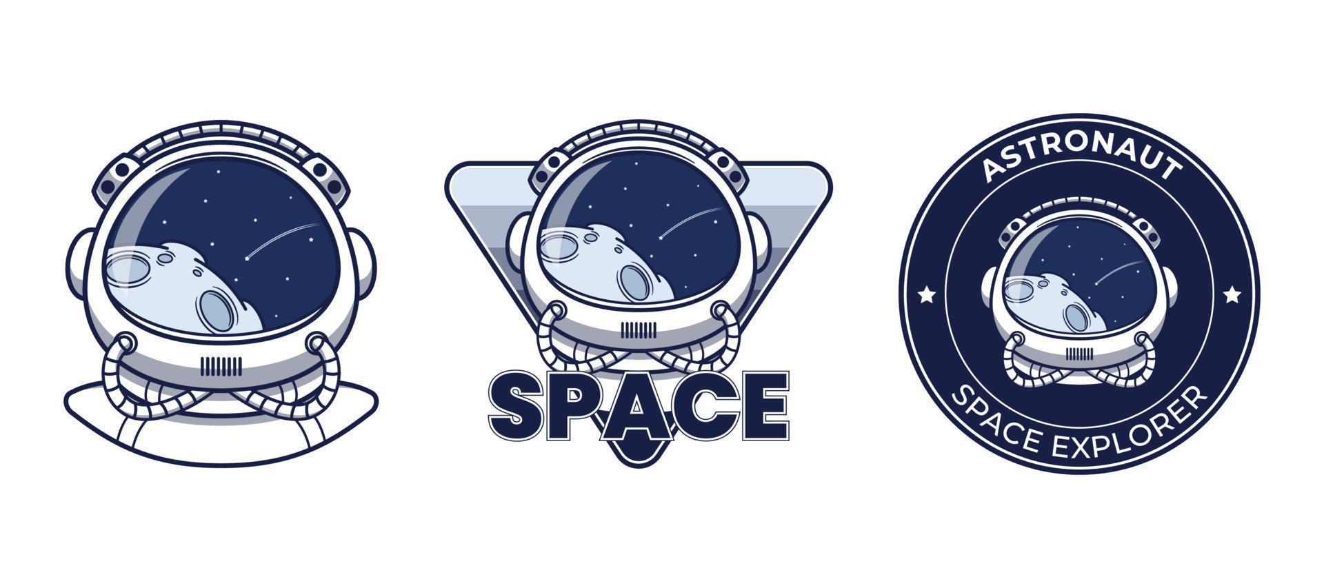 ruimte astronaut sticker insigne vector