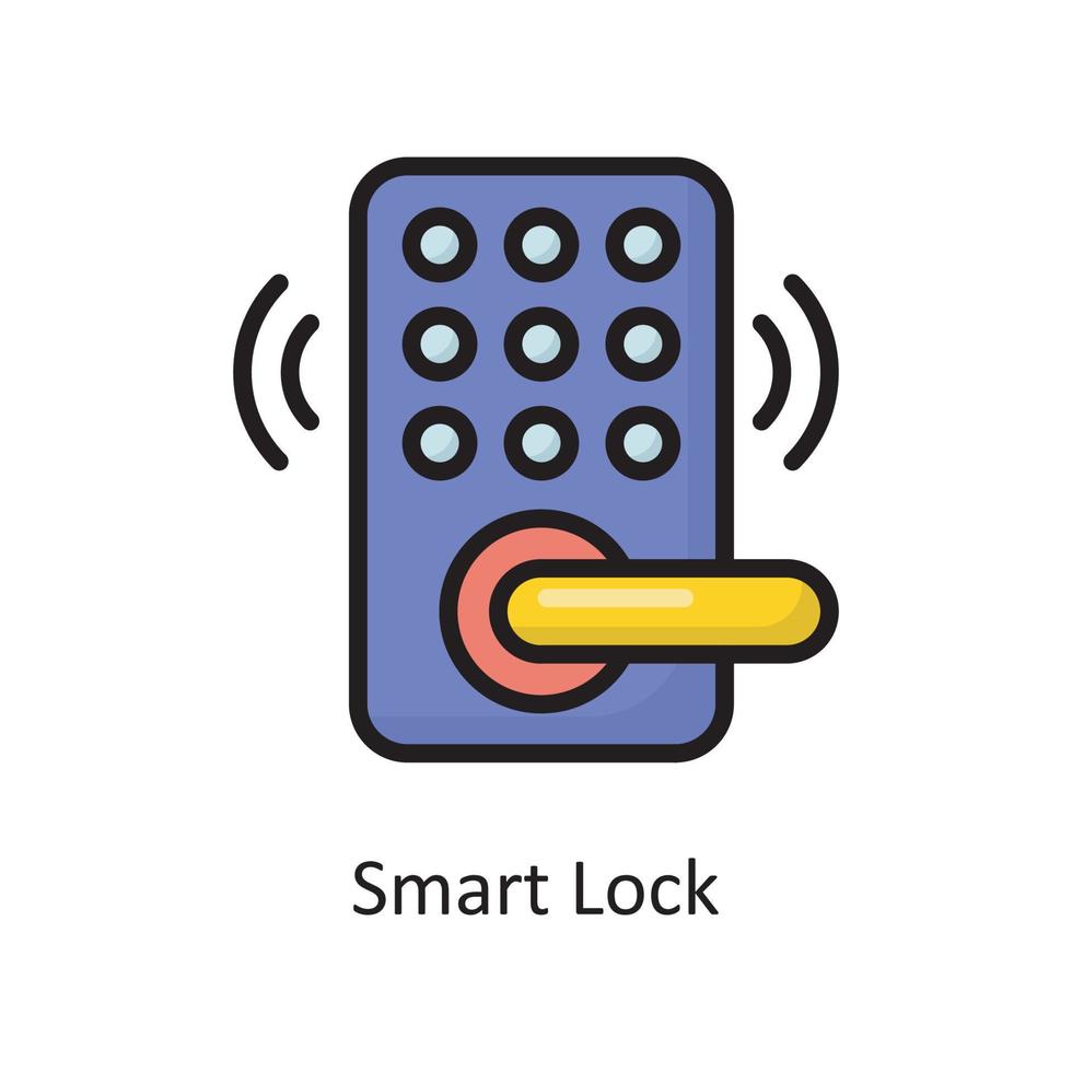 slim slot vector gevulde schets icoon ontwerp illustratie. huishouding symbool Aan wit achtergrond eps 10 het dossier