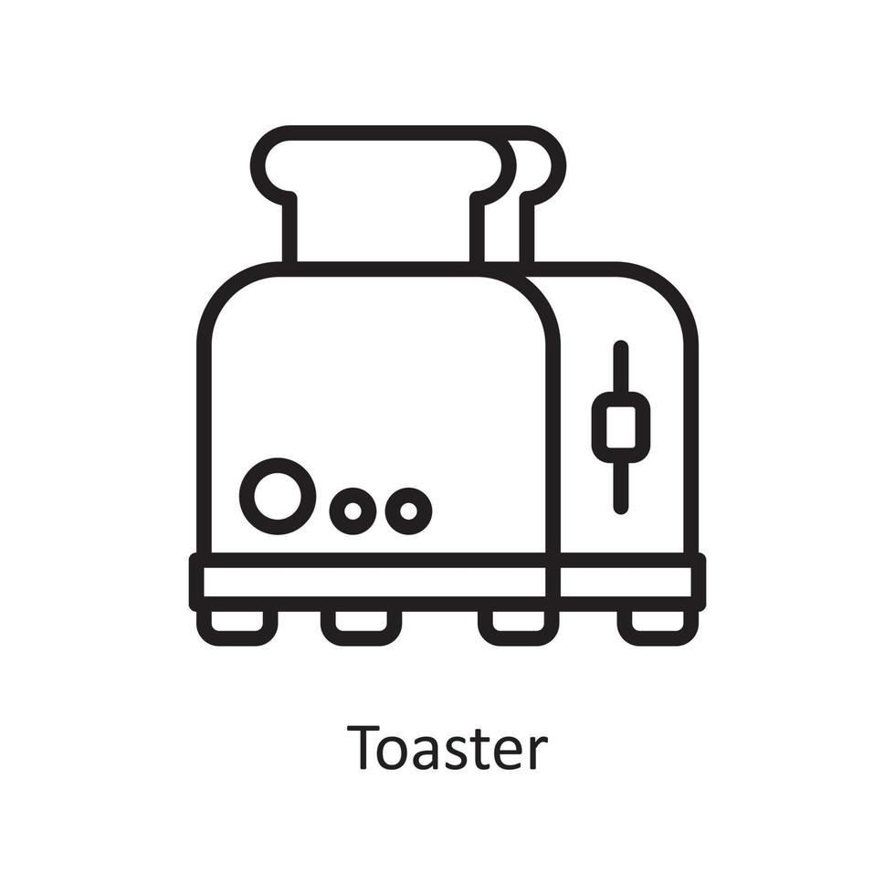 tosti apparaat vector schets icoon ontwerp illustratie. huishouding symbool Aan wit achtergrond eps 10 het dossier
