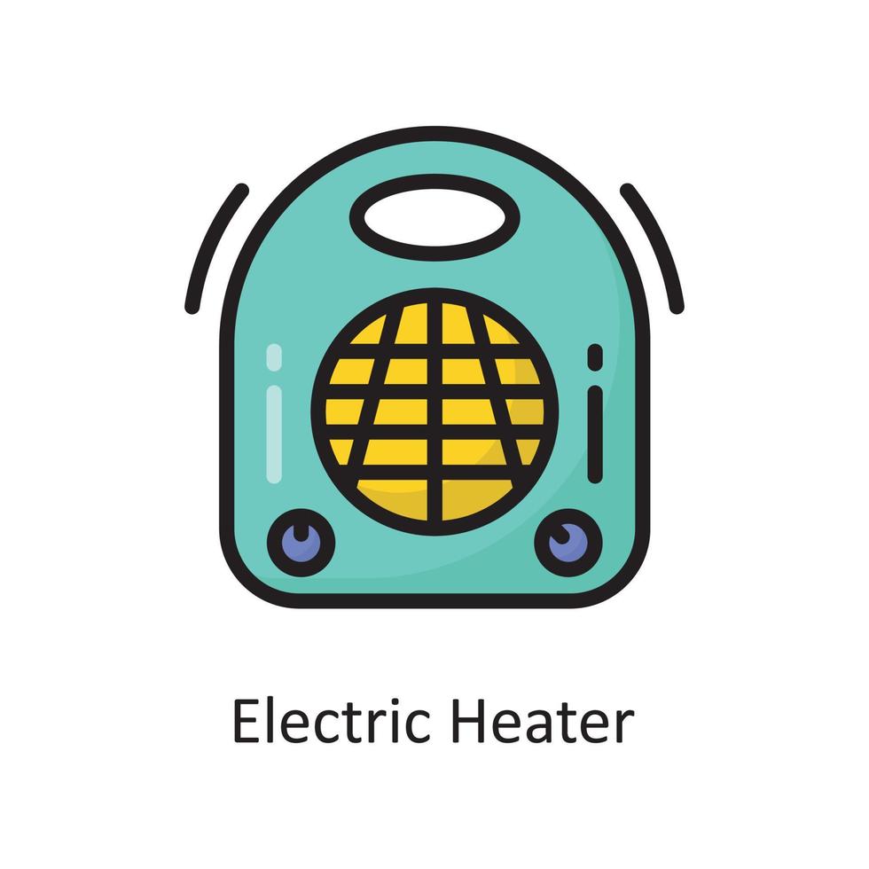 elektrisch kachel vector gevulde schets icoon ontwerp illustratie. huishouding symbool Aan wit achtergrond eps 10 het dossier