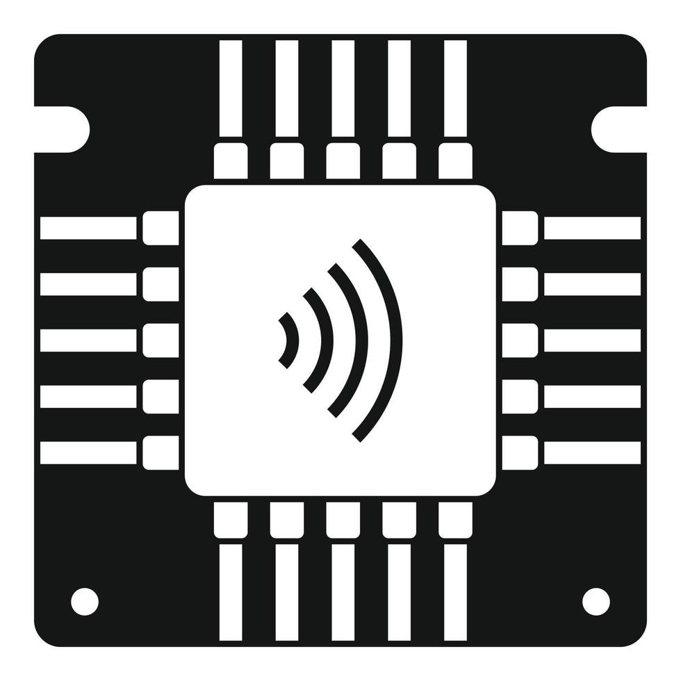 nfc spaander icoon, gemakkelijk stijl vector