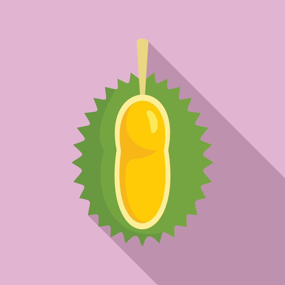 klein durian fruit icoon, vlak stijl vector