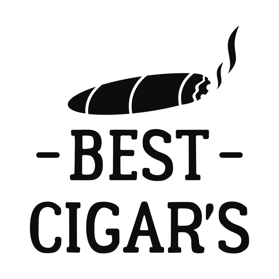 het beste sigaar logo, gemakkelijk stijl vector