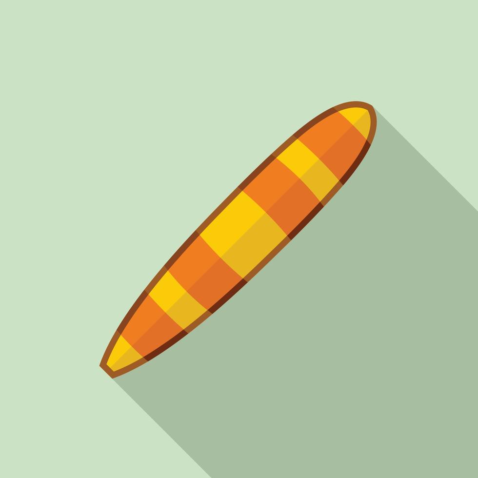 geel oranje surfboard icoon, vlak stijl vector