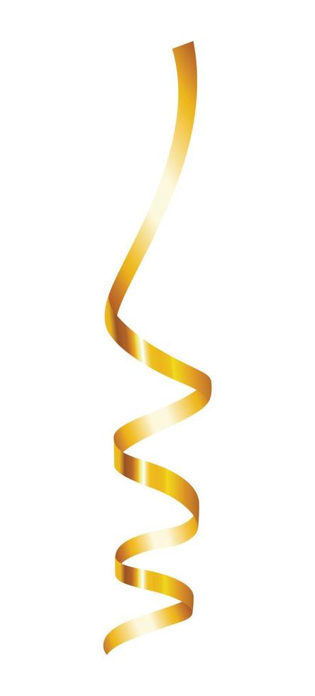 geel serpentijn lint model, realistisch stijl vector